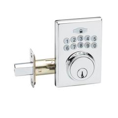 Fashion Electronic Push Button Deadbolt In Polished Stainless