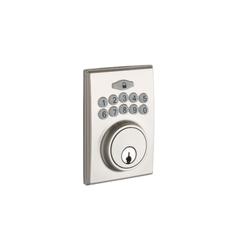 Fashion Electronic Push Button Deadbolt In Satin Stainless